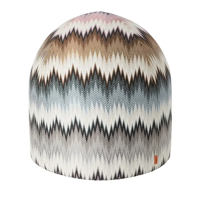 Phrae Panettone Gray & Light Blue Tones Pouf