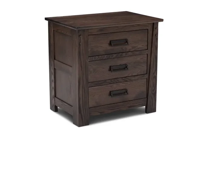 Pike 3 Drawer Nightstand