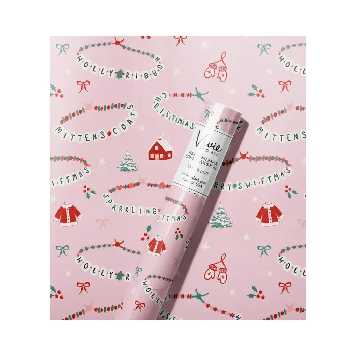 Pink Merry Swiftmas Wrapping Paper Roll