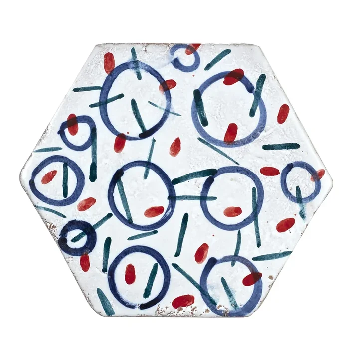 Pinocchio Set of 25 Polychrome Hexagonal Tiles