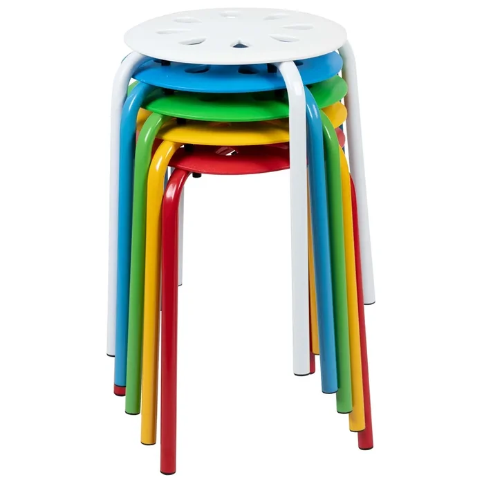 Plastic Nesting Stack Stools, 17.5″Height (5 Pack)