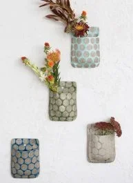 Polka Dot Pattern Wall Pocket Set of 4