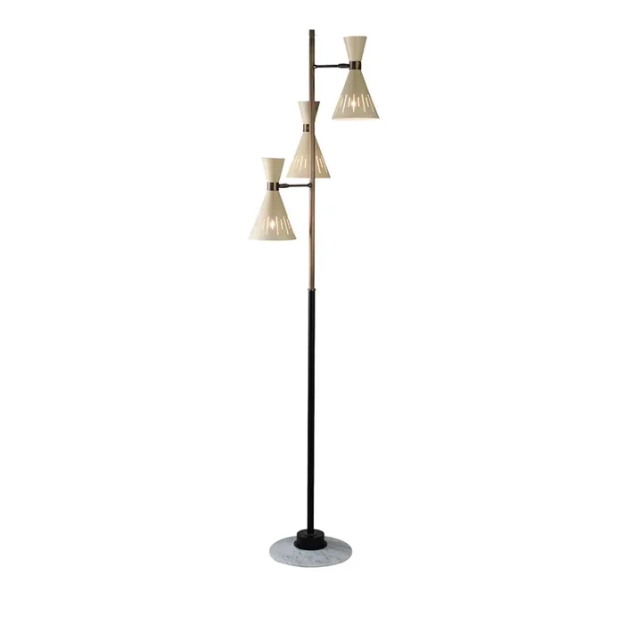 Pop Ivory and Dark Bronze Floor Lamp