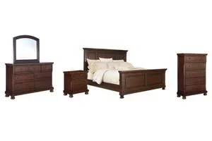 Porter King Panel Bed, Dresser, Mirror, Chest and Nightstand