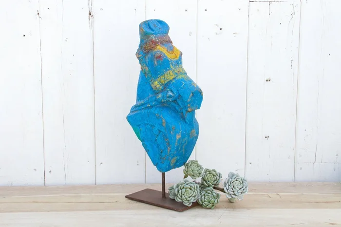 Primitive Architectural Carved Wooden Horse (Trade)