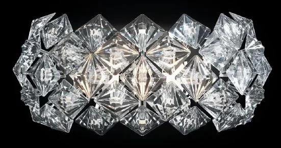 Prisma Acrylic Glass & Chrome Wall Lamp By Patrizia Volpato