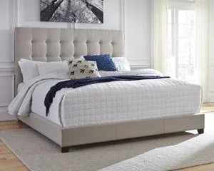 Queen Upholstered Bed With Mattress