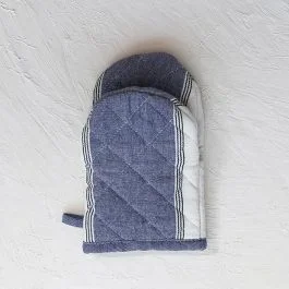 Quilted Striped Oven Mitt Set of 2