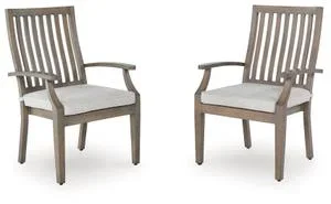 Rainier Ranch Outdoor Arm Chair With Cushion (set of 2)