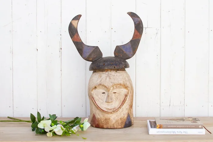 Rare Antique Punu Tribal Mask (Trade)