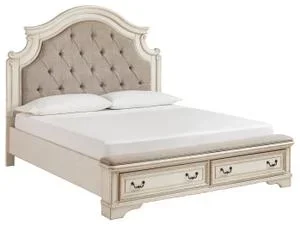 Realyn King Upholstered Storage Bed