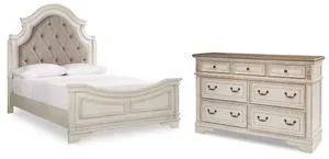 Realyn Queen Panel Bed and Dresser