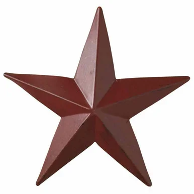 Red Iron Star Napkin Rings – Set of 4
