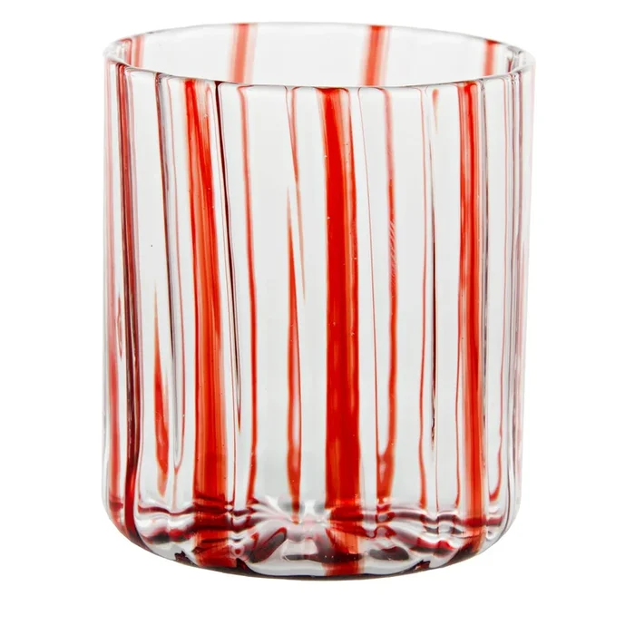 Red Stripes Glass