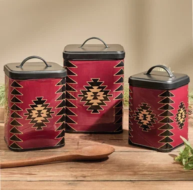 Red Sunrise Southwest Canisters – Set of 3