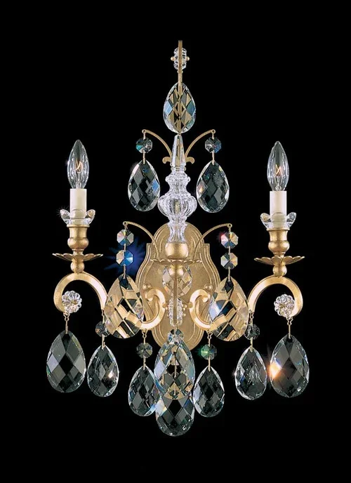 Renaissance 2 Light 120V Wall Sconce in Etruscan Gold with Heritage Handcut Crystal (168|3761-23)