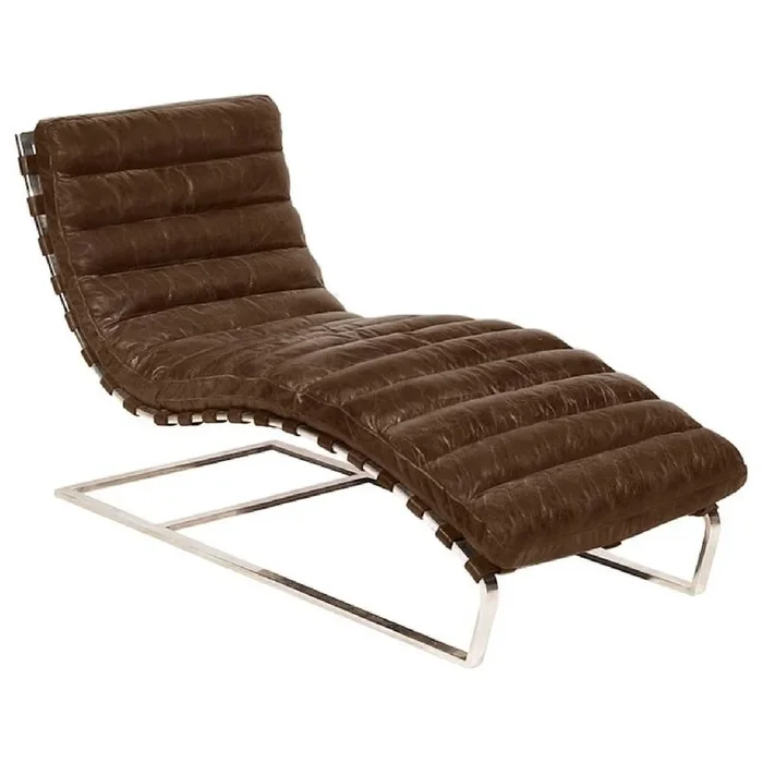 Restoration Hardware Oviedo Chaise in Vintage Cigar