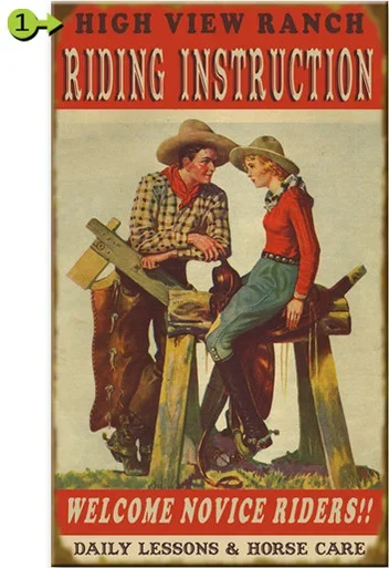 Riding Instruction Personalized Sign – 28 x 48