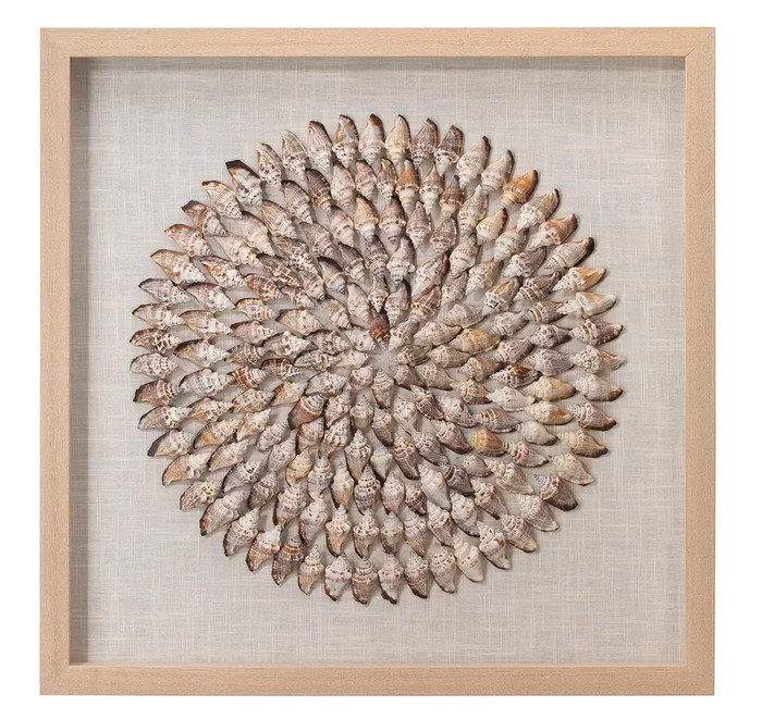 Riviera Framed Wall Art in Beige Simnia Shell