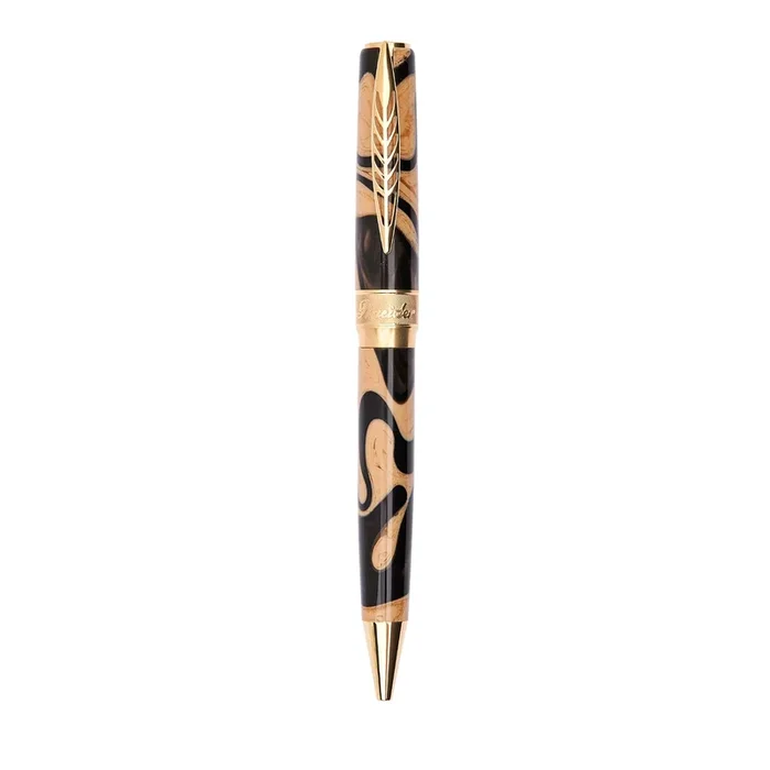 Rock Dune Medium Ballpoint Pen with Gold Trim