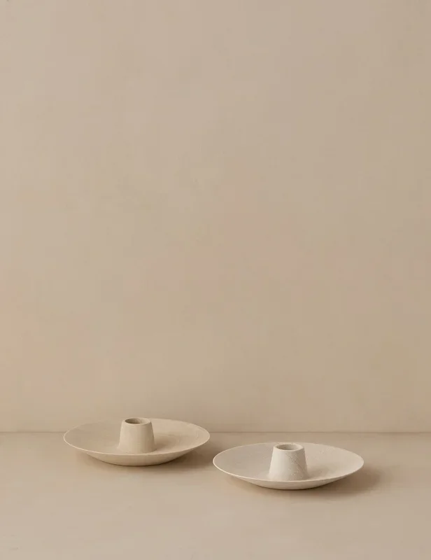 Round Taper Holders (Set of 2) by Itza Wood