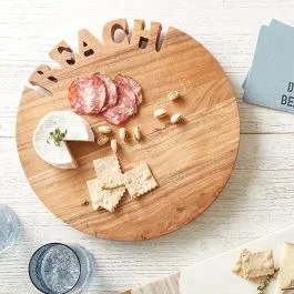 Round Wood BEACH Cutting Board