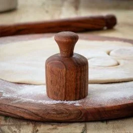 Round Wooden Cookie Cutter Set of 2