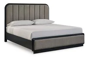 Rowanbeck King Upholstered Panel Footboard With Rails