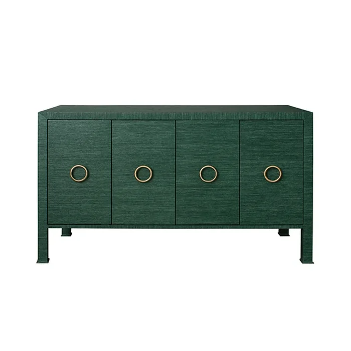 Rue Door Buffet with Antique Brass Circle Hardware