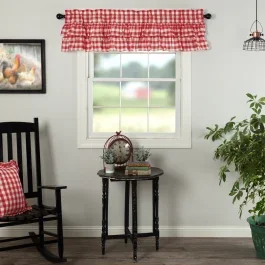 Ruffled Buffalo Check Valance 60×16