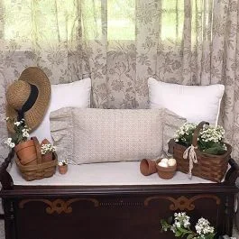 Ruffled Eyelet Throw Pillow