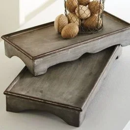 Rustic Chic Galvanized Display Risers Set of 2