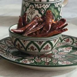 Rustic Cottage Painted Stoneware Snack Bowl Set of 4