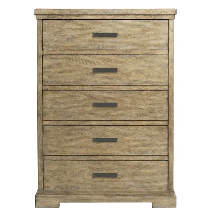 Rustic Five Drawer Chest with Felt Lined Top Drawers