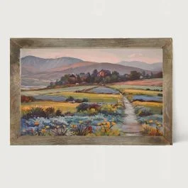 Rustic Framed Farmhouse Path Horizontal Wall Art