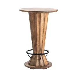 Rustic Industrial Round Pedestal Pub Table