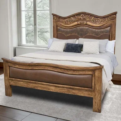 Rustic Longhorn Bed – King