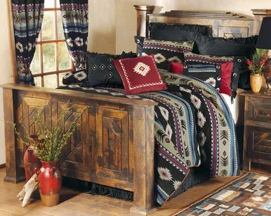 Rustic Pinewood Bed – King