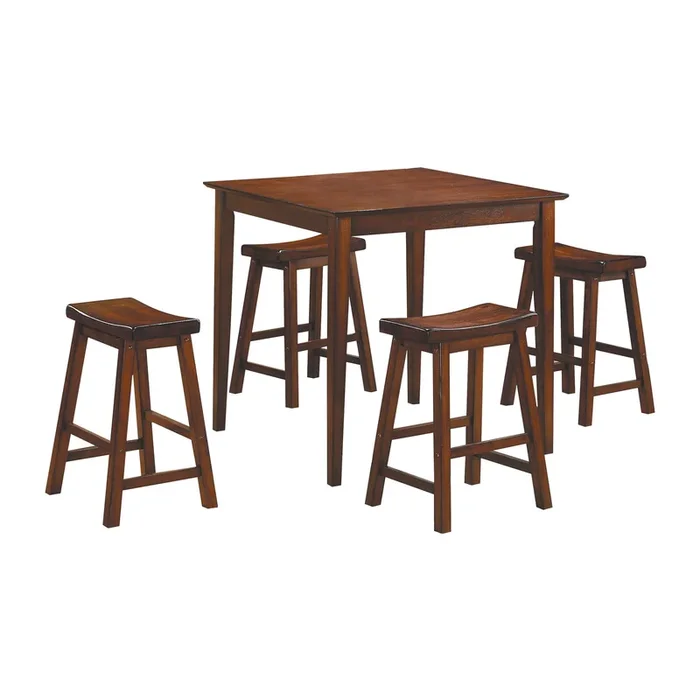 Saddleback 5-Piece Pack Counter Height Set, Warm Cherry