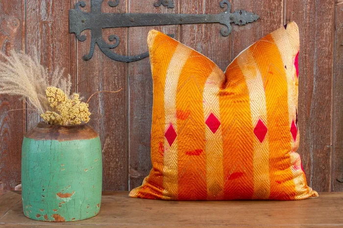 Samar Phulkari Lumbar Pillow (Trade)