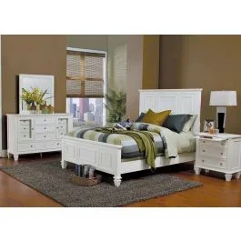Sandy Beach White Finish Bedroom