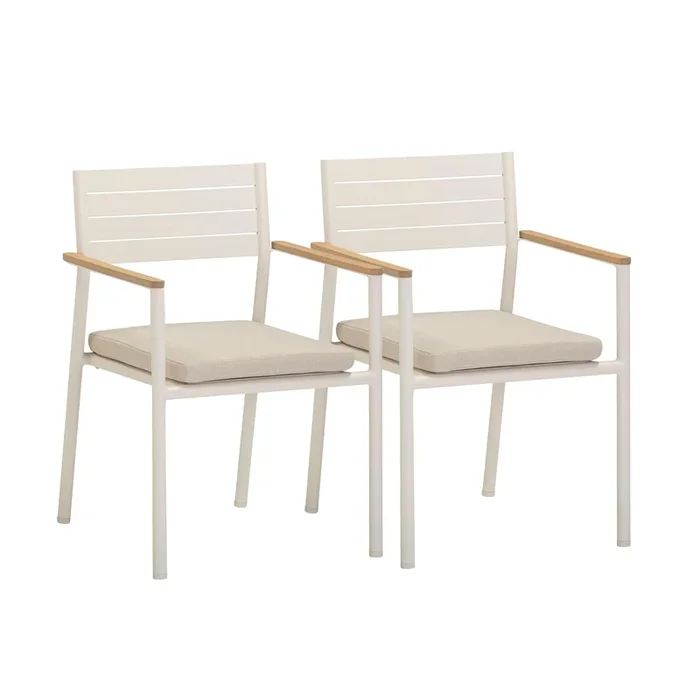 Sardinia Cream Outdoor Dining Chair – Set of 2