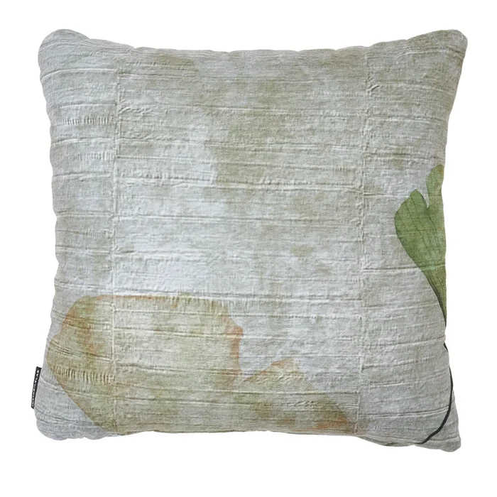 Set of 2 Leaves Square Fabric Cushions #6