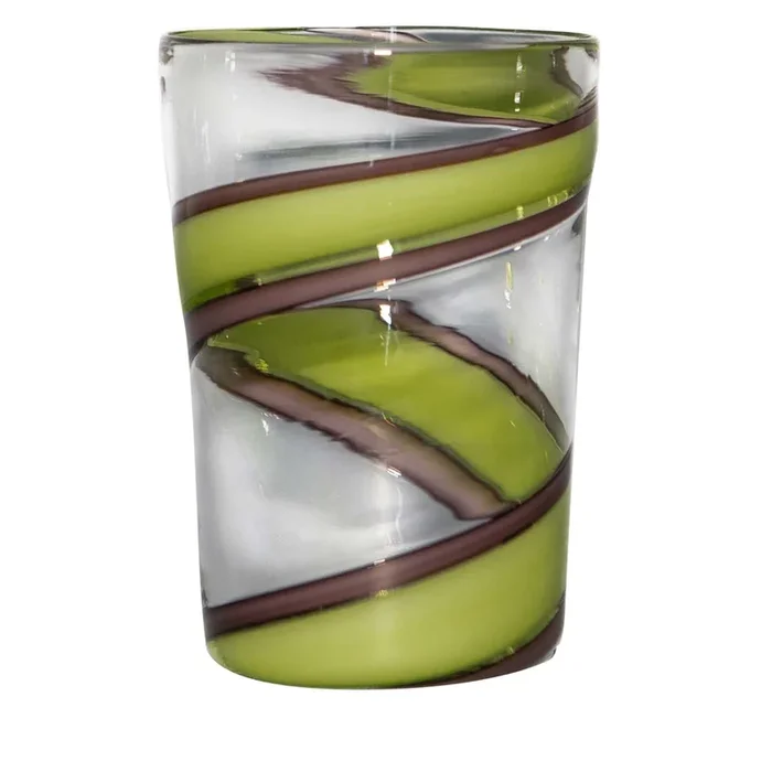 Set of 2 Vortex Glasses in Green/Purple