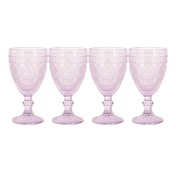 Set of 4 Circa Lavender Wine Goblets, 10oz