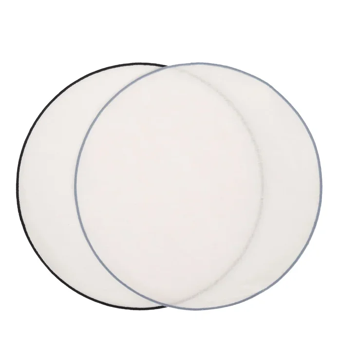 Set of 4 white Waxed Round Placemats