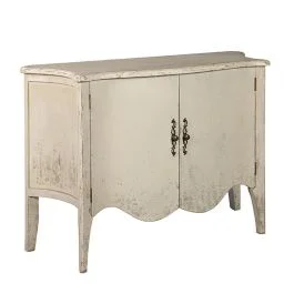 Shabby Chic Scalloped Door Cabinet | SHIPS FREE