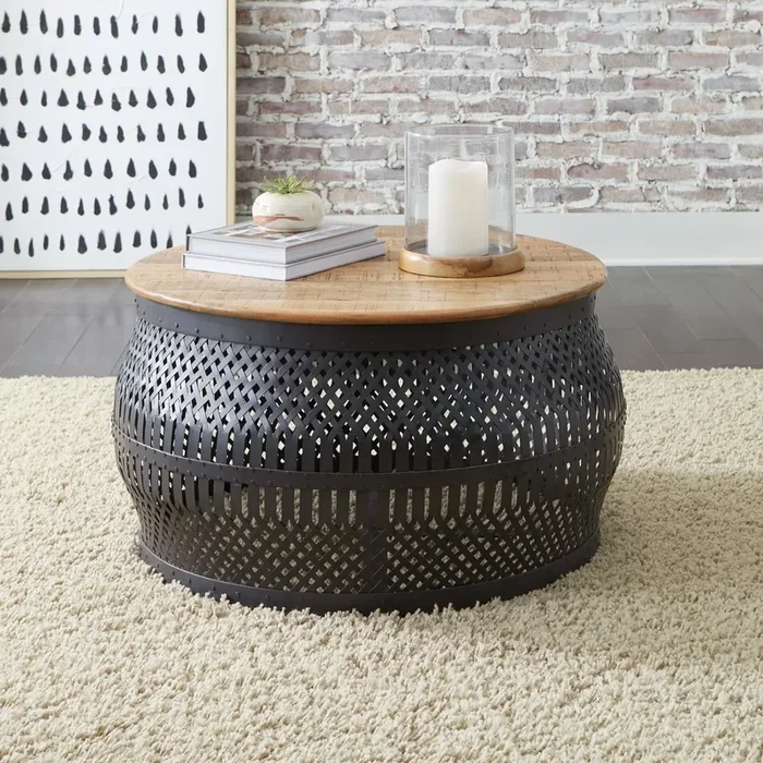 Shadow View 30″ Round Accent Cocktail Table