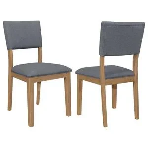 Sharon Fabric Upholstered Dining Side Chair Brown (set of 2)