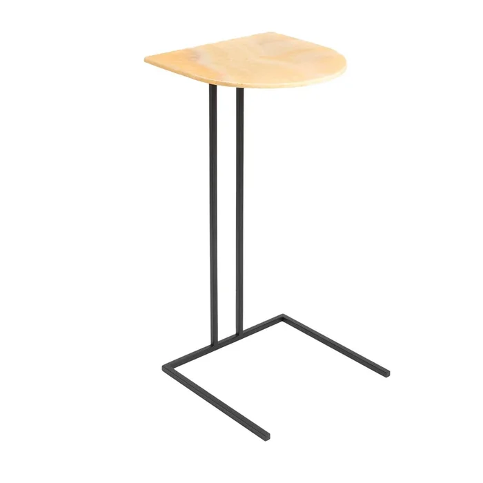 Shedir Flavus Yellow Marble Side Table